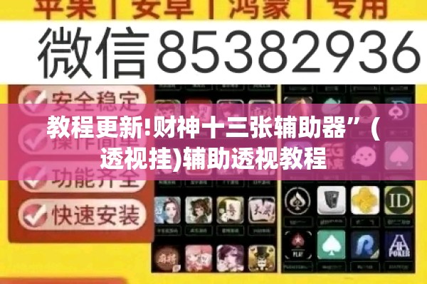教程更新!财神十三张辅助器”(透视挂)辅助透视教程