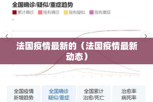 法国疫情最新的（法国疫情最新动态）