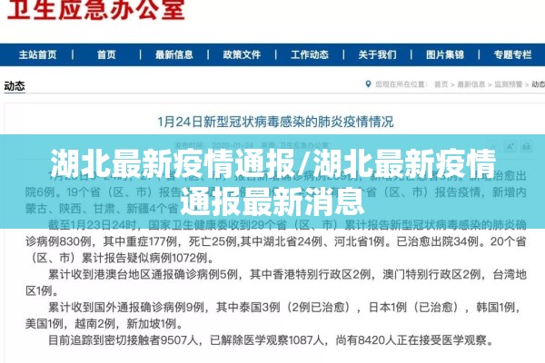 湖北最新疫情通报/湖北最新疫情通报最新消息 湖北最新疫情通报/湖北最新疫情通报最新消息