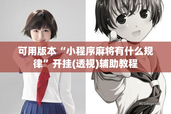 可用版本“小程序麻将有什么规律”开挂(透视)辅助教程