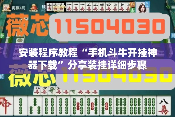 安装程序教程“手机斗牛开挂神器下载”分享装挂详细步骤