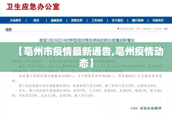 【亳州市疫情最新通告,亳州疫情动态】 【亳州市疫情最新通告,亳州疫情动态】