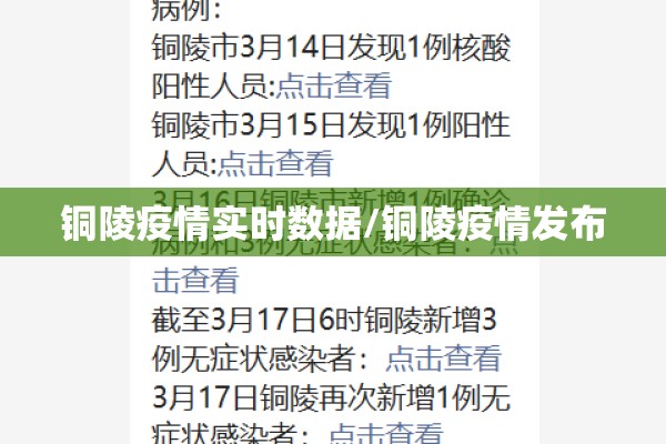 铜陵疫情实时数据/铜陵疫情发布