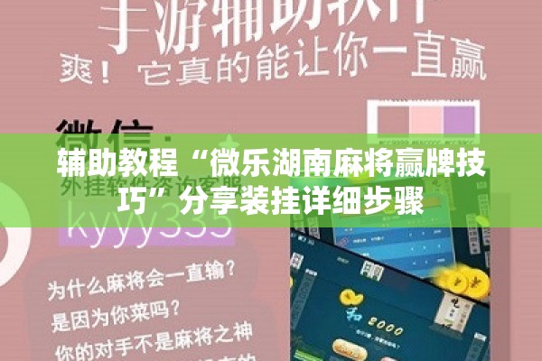 辅助教程“微乐湖南麻将赢牌技巧”分享装挂详细步骤
