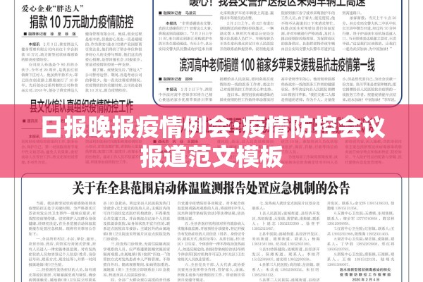 日报晚报疫情例会:疫情防控会议报道范文模板