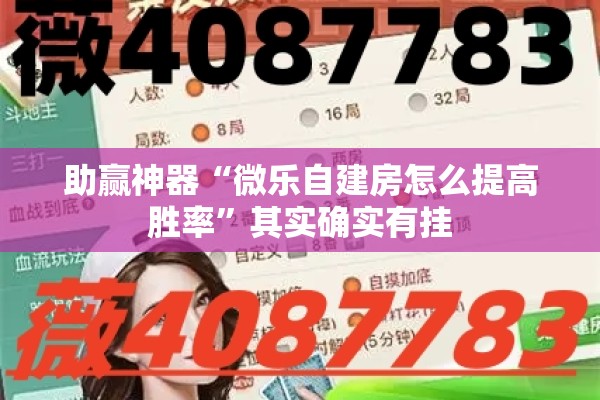 助赢神器“微乐自建房怎么提高胜率	”其实确实有挂
