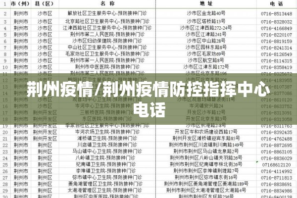 荆州疫情/荆州疫情防控指挥中心电话