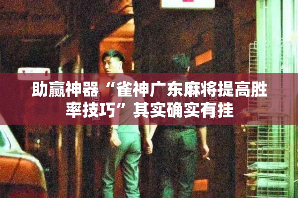 助赢神器“雀神广东麻将提高胜率技巧”其实确实有挂