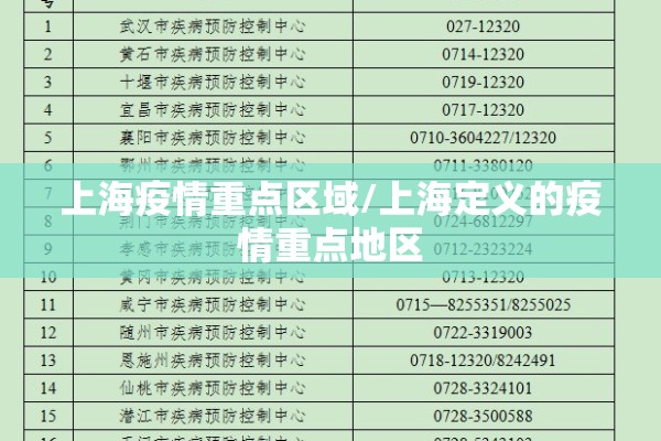 上海疫情重点区域/上海定义的疫情重点地区 上海疫情重点区域/上海定义的疫情重点地区