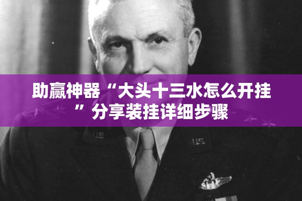 助赢神器“大头十三水怎么开挂”分享装挂详细步骤