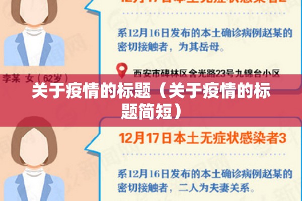 关于疫情的标题（关于疫情的标题简短）