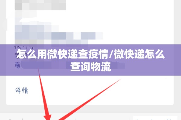 怎么用微快递查疫情/微快递怎么查询物流