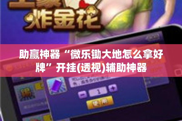 助赢神器“微乐锄大地怎么拿好牌”开挂(透视)辅助神器