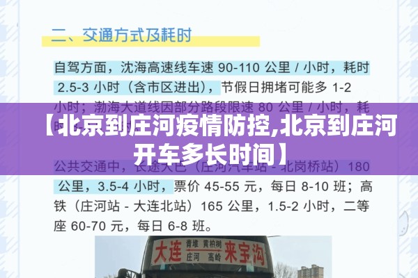 【北京到庄河疫情防控,北京到庄河开车多长时间】