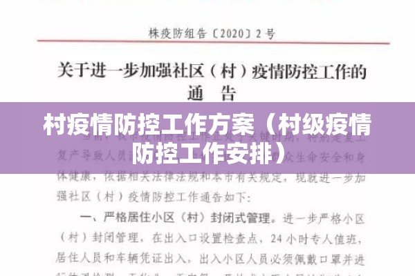 村疫情防控工作方案(村级疫情防控工作安排) 村疫情防控工作方案(村级疫情防控工作安排)