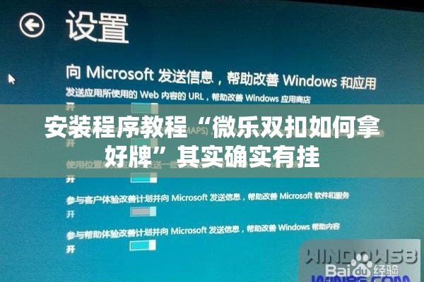 安装程序教程“微乐双扣如何拿好牌”其实确实有挂