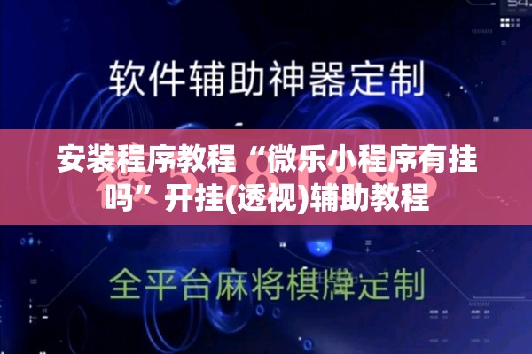 安装程序教程“微乐小程序有挂吗”开挂(透视)辅助教程