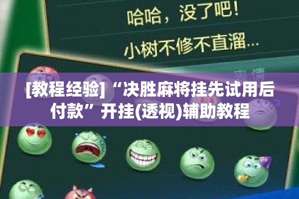 [教程经验]“决胜麻将挂先试用后付款”开挂(透视)辅助教程