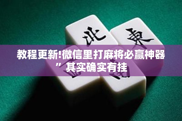 教程更新!微信里打麻将必赢神器”其实确实有挂