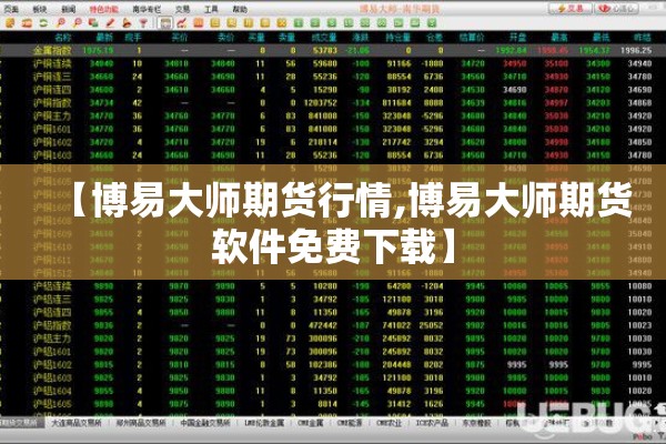 【博易大师期货行情,博易大师期货软件免费下载】