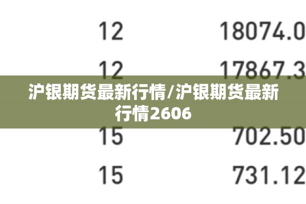 沪银期货最新行情/沪银期货最新行情2606 沪银期货最新行情/沪银期货最新行情2606