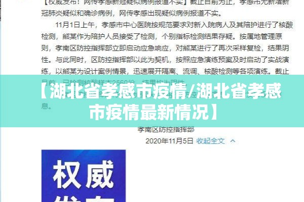 【湖北省孝感市疫情/湖北省孝感市疫情最新情况】 【湖北省孝感市疫情/湖北省孝感市疫情最新情况】
