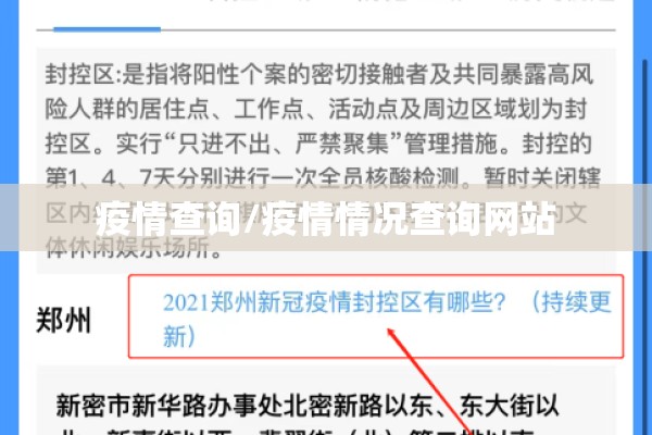 疫情查询/疫情情况查询网站