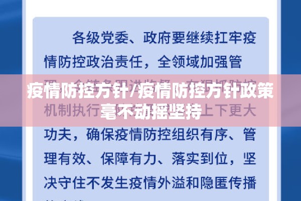 疫情防控方针/疫情防控方针政策毫不动摇坚持