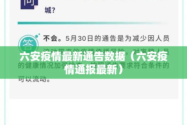 六安疫情最新通告数据(六安疫情通报最新) 六安疫情最新通告数据(六安疫情通报最新)