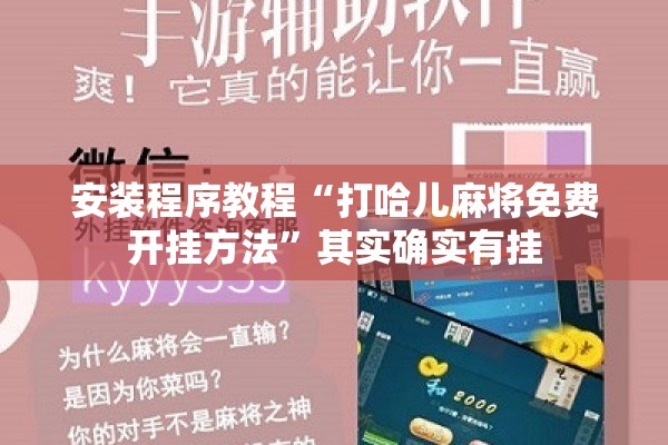 安装程序教程“打哈儿麻将免费开挂方法”其实确实有挂