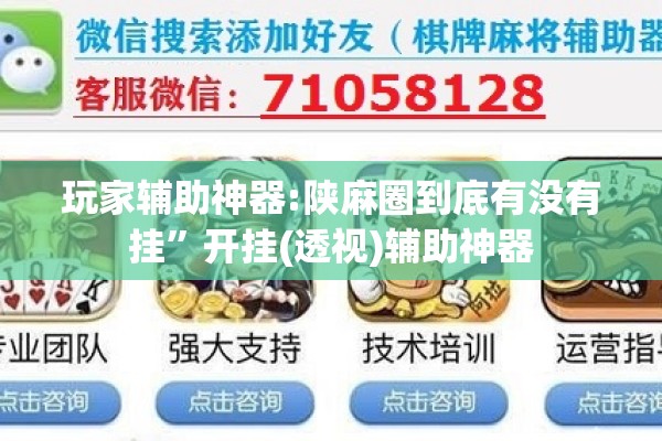 玩家辅助神器:陕麻圈到底有没有挂”开挂(透视)辅助神器
