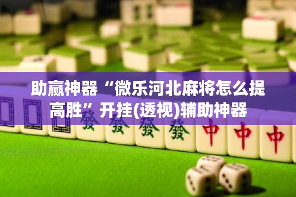 助赢神器“微乐河北麻将怎么提高胜”开挂(透视)辅助神器