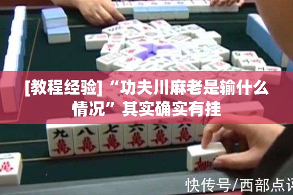 [教程经验]“功夫川麻老是输什么情况”其实确实有挂