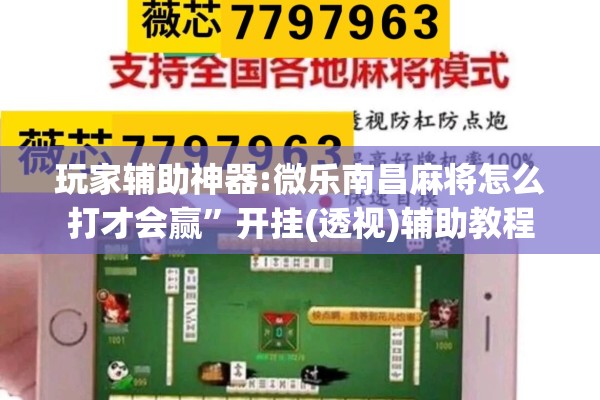 玩家辅助神器:微乐南昌麻将怎么打才会赢”开挂(透视)辅助教程