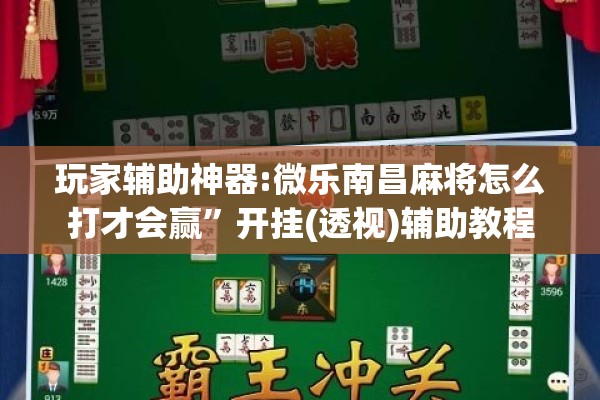 玩家辅助神器:微乐南昌麻将怎么打才会赢	”开挂(透视)辅助教程