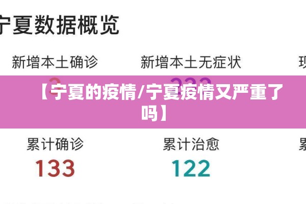 【宁夏的疫情/宁夏疫情又严重了吗】