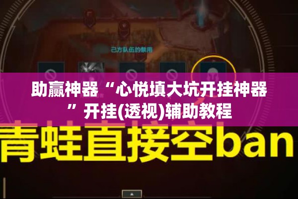 助赢神器“心悦填大坑开挂神器”开挂(透视)辅助教程