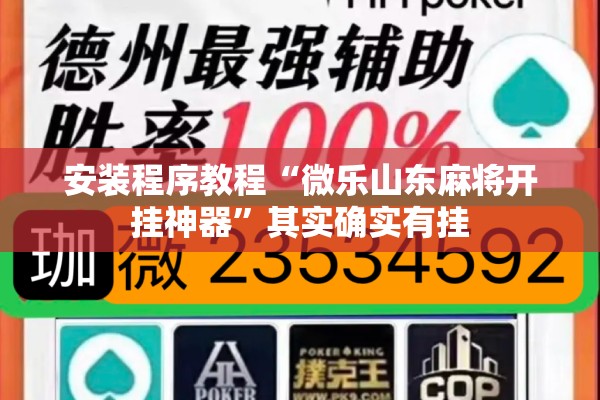 安装程序教程“微乐山东麻将开挂神器”其实确实有挂