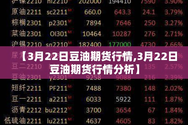 【3月22日豆油期货行情,3月22日豆油期货行情分析】 【3月22日豆油期货行情,3月22日豆油期货行情分析】