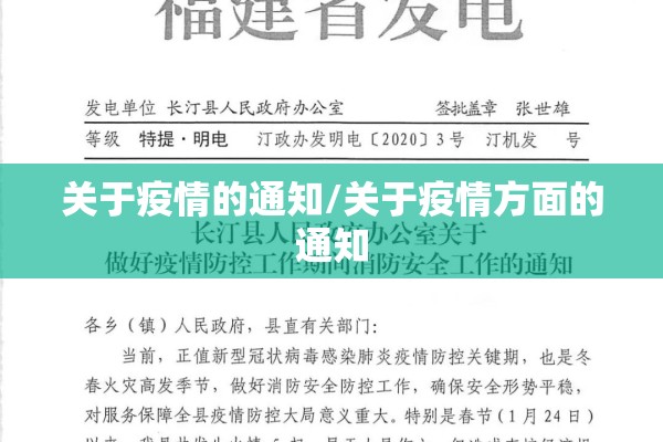 关于疫情的通知/关于疫情方面的通知