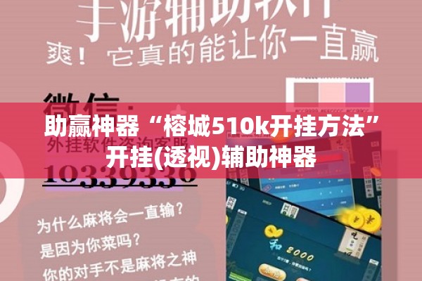 助赢神器“榕城510k开挂方法”开挂(透视)辅助神器
