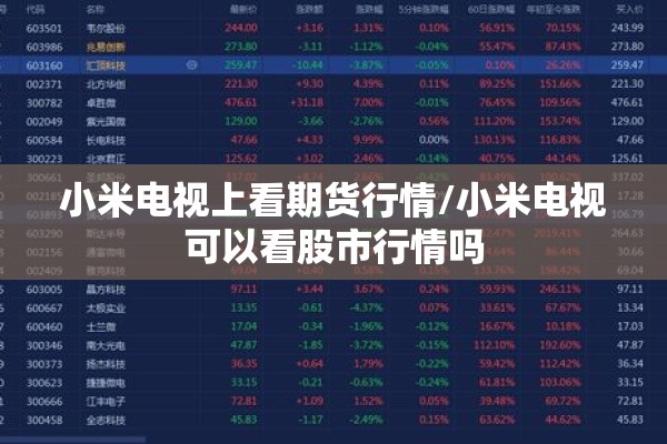 小米电视上看期货行情/小米电视可以看股市行情吗 小米电视上看期货行情/小米电视可以看股市行情吗