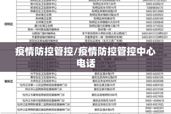 疫情防控管控/疫情防控管控中心电话 疫情防控管控/疫情防控管控中心电话