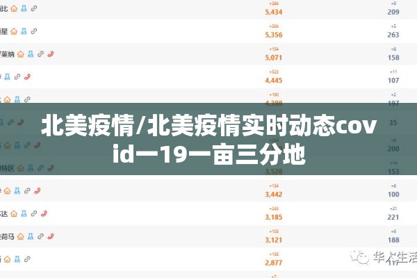 北美疫情/北美疫情实时动态covid一19一亩三分地