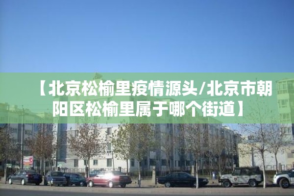 【北京松榆里疫情源头/北京市朝阳区松榆里属于哪个街道】 【北京松榆里疫情源头/北京市朝阳区松榆里属于哪个街道】