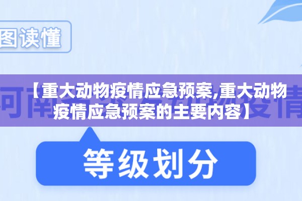 【重大动物疫情应急预案,重大动物疫情应急预案的主要内容】