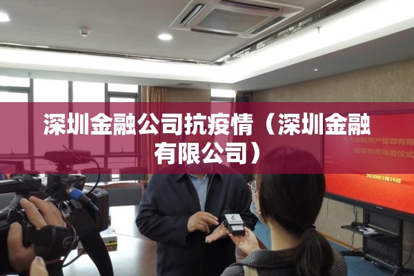 深圳金融公司抗疫情（深圳金融有限公司）