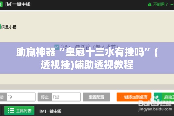 助赢神器“皇冠十三水有挂吗	”(透视挂)辅助透视教程