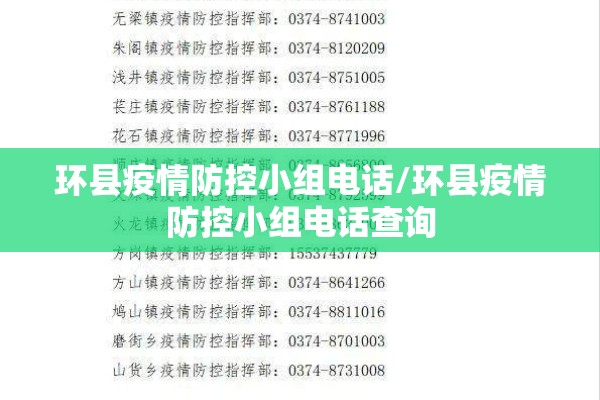 环县疫情防控小组电话/环县疫情防控小组电话查询
