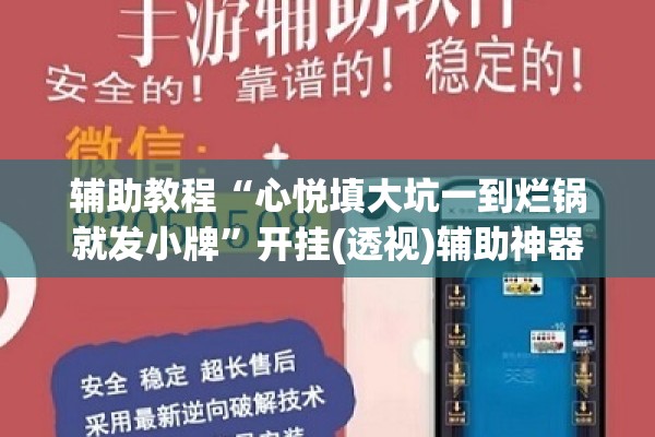 辅助教程“心悦填大坑一到烂锅就发小牌”开挂(透视)辅助神器